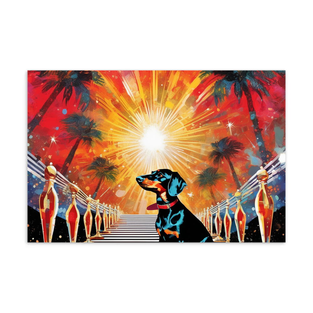 PugMug Custom Black Dachshund Postcard