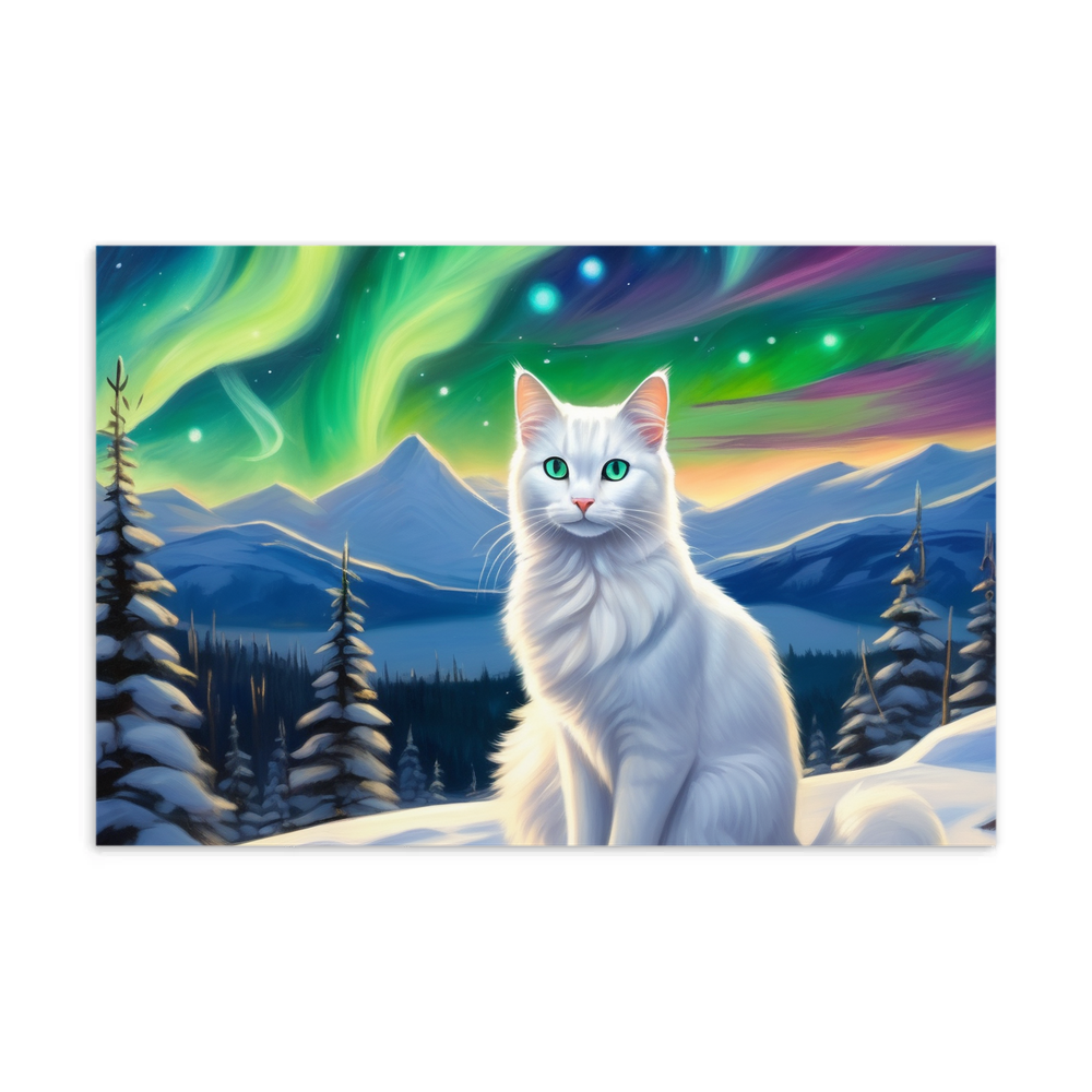 PugMug Custom White Companion Cat Postcard