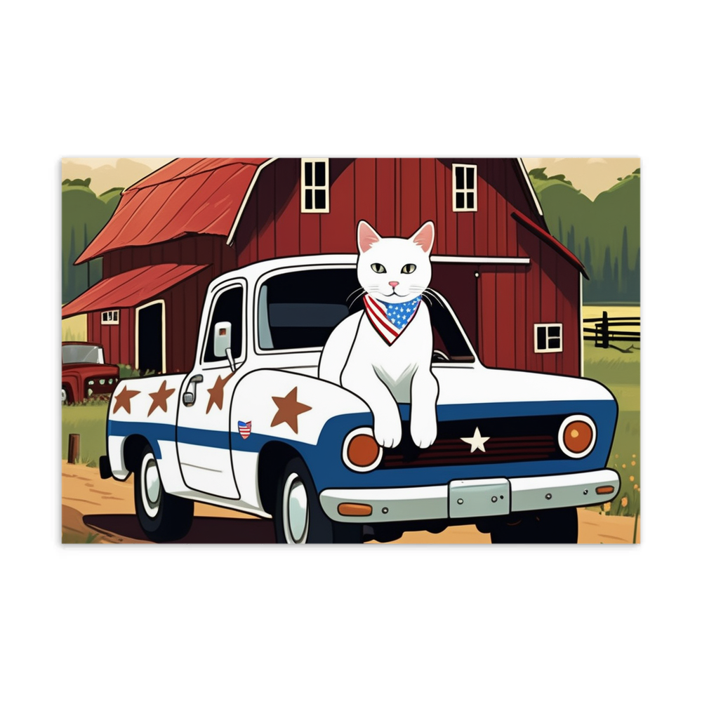 PugMug Custom White Companion Cat Postcard