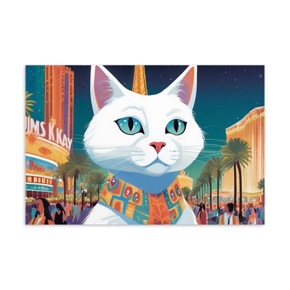 PugMug Custom White Companion Cat Postcard