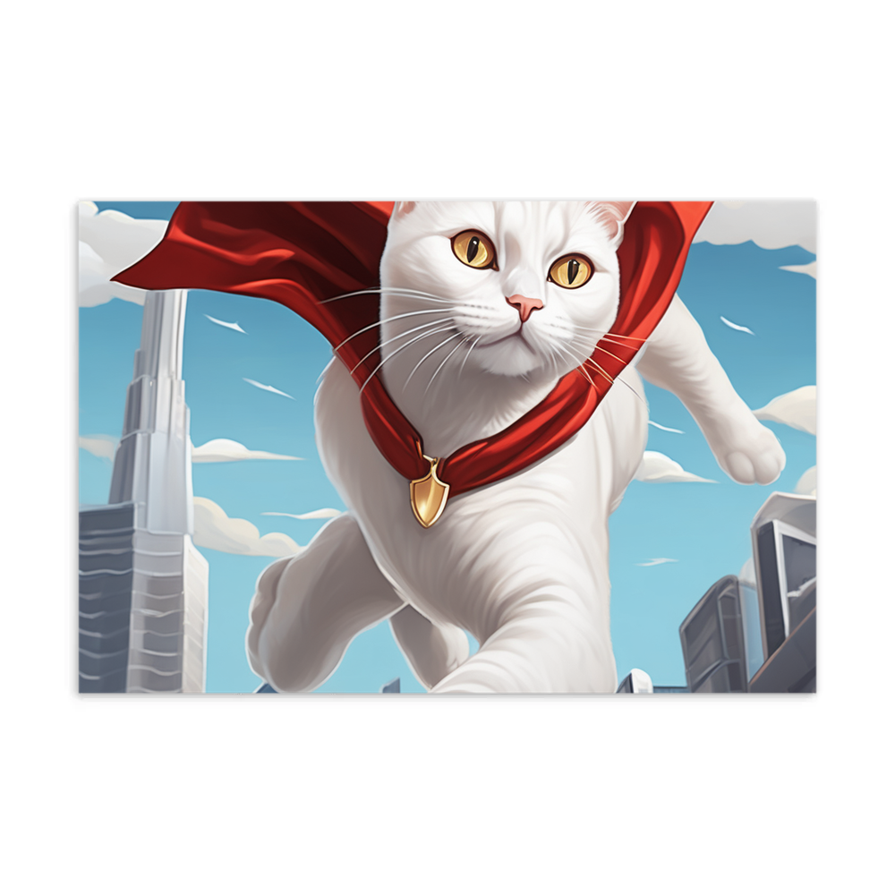 PugMug Custom White Companion Cat Postcard