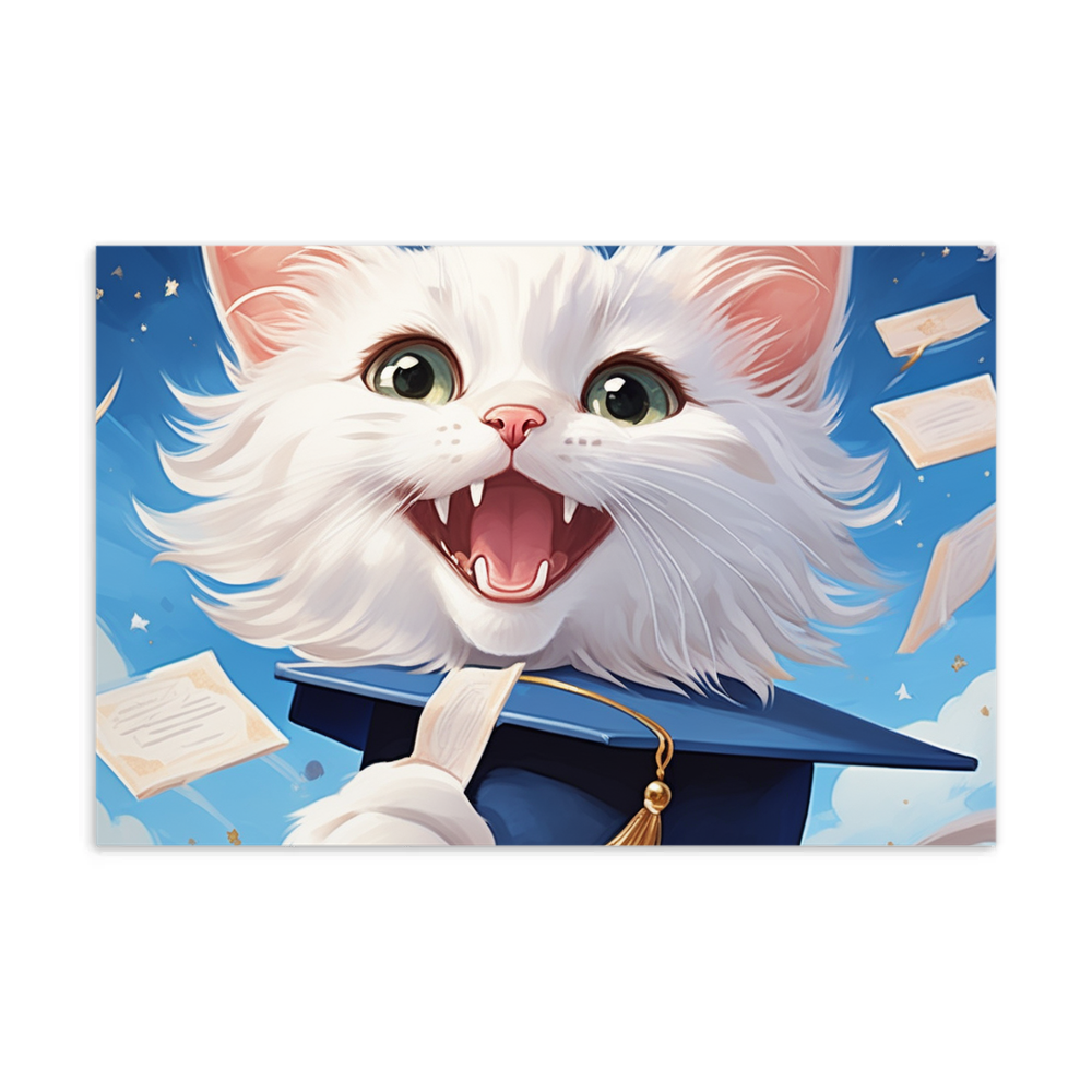 PugMug Custom White Companion Cat Postcard