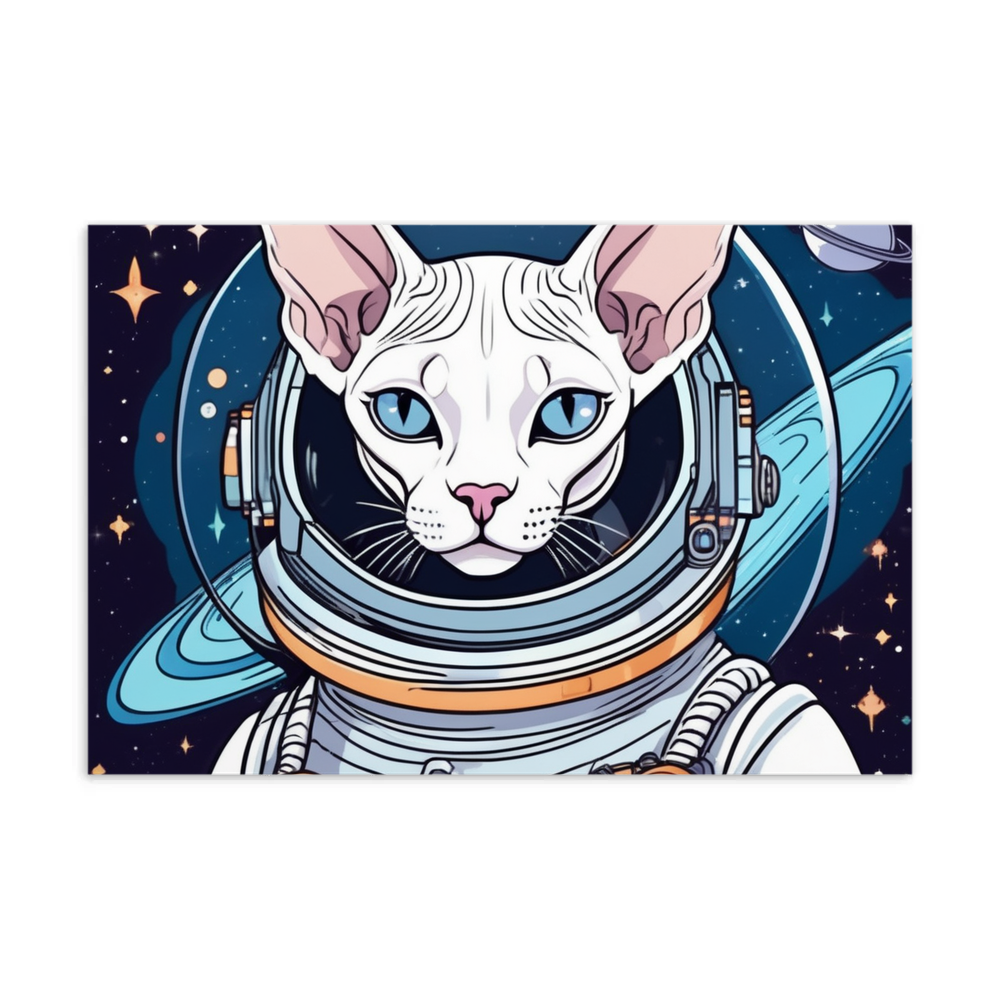 PugMug Custom White Sphynx Cat Postcard