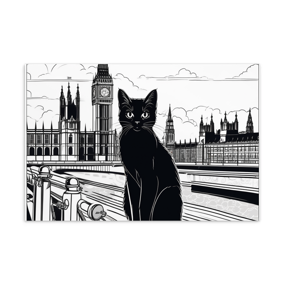 PugMug Custom Black Companion Cat Postcard