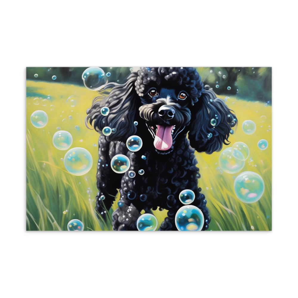 PugMug Custom Black Poodle Postcard