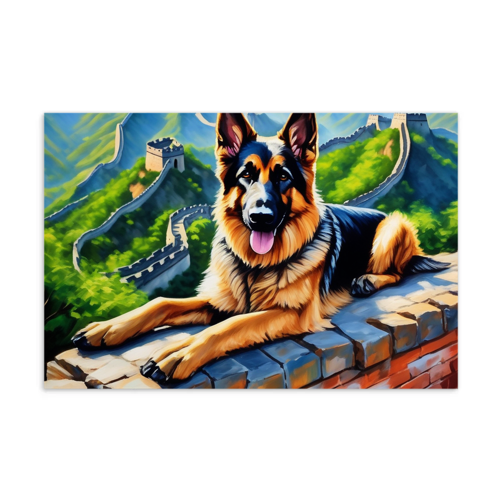 PugMug Custom German Shepherd Dog Postcard