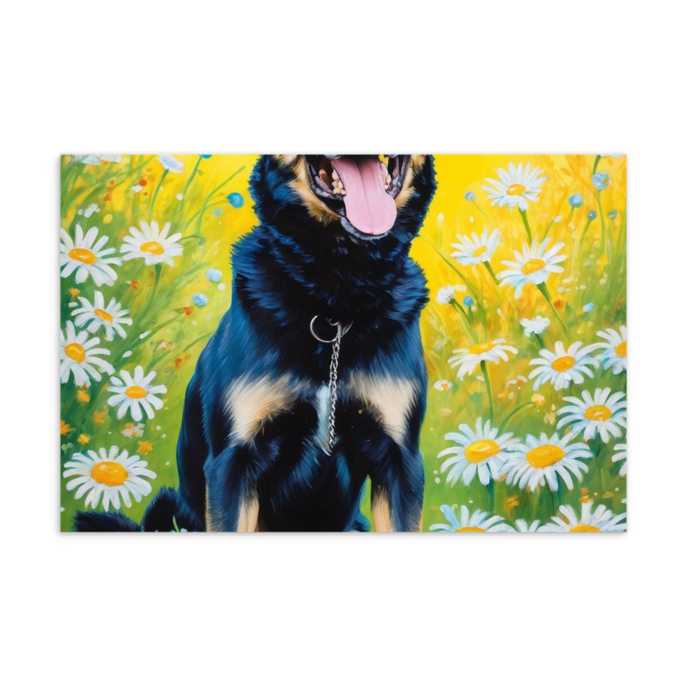 PugMug Custom Blue Postcard