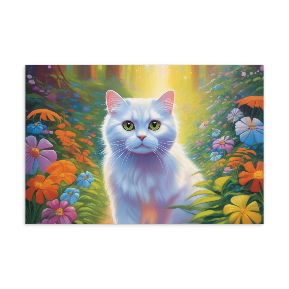 PugMug Custom White Scottish Fold Cat Postcard