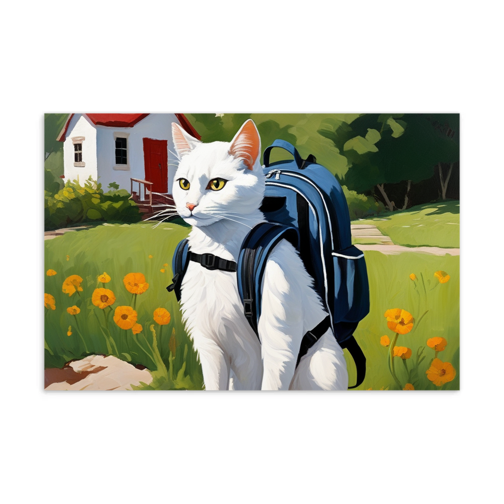 PugMug Custom White Companion Cat Postcard