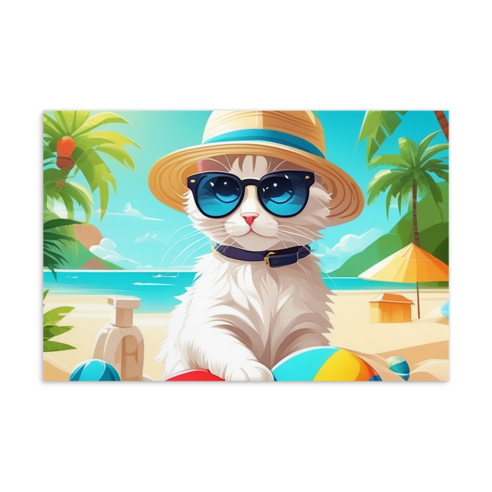 PugMug Custom White Companion Cat Postcard