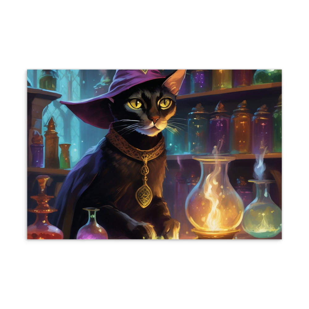 PugMug Custom Black Abyssinian Cat Postcard