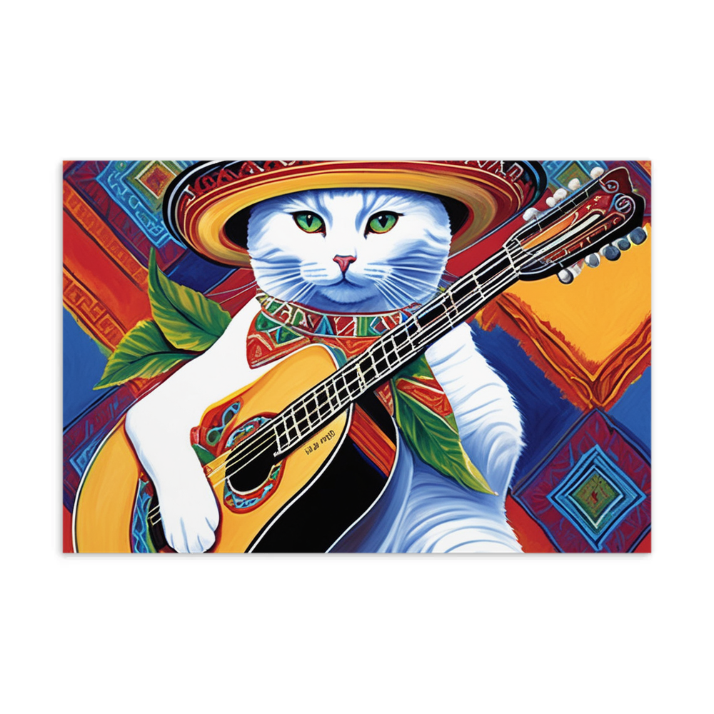 PugMug Custom White Companion Cat Postcard