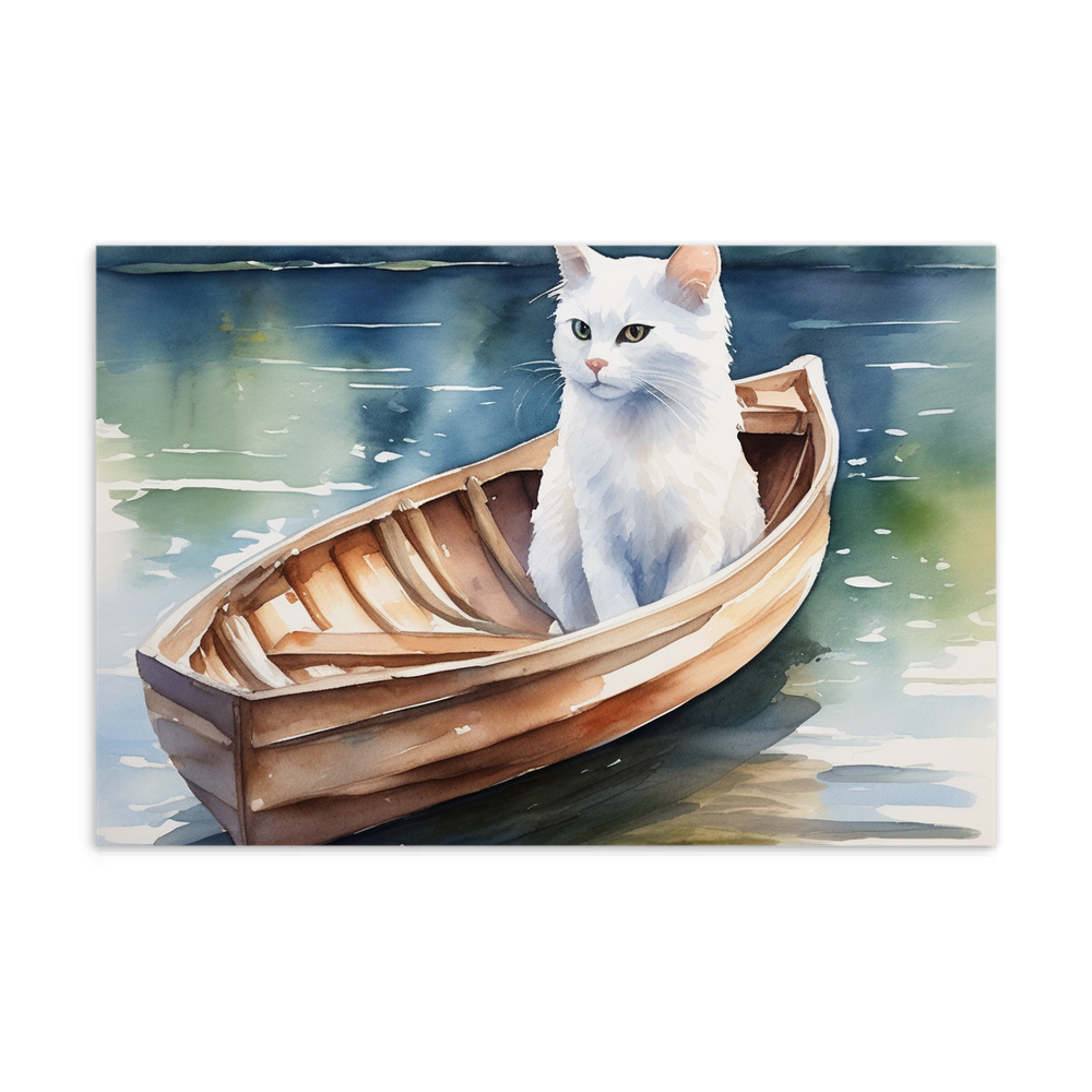 PugMug Custom White Companion Cat Postcard