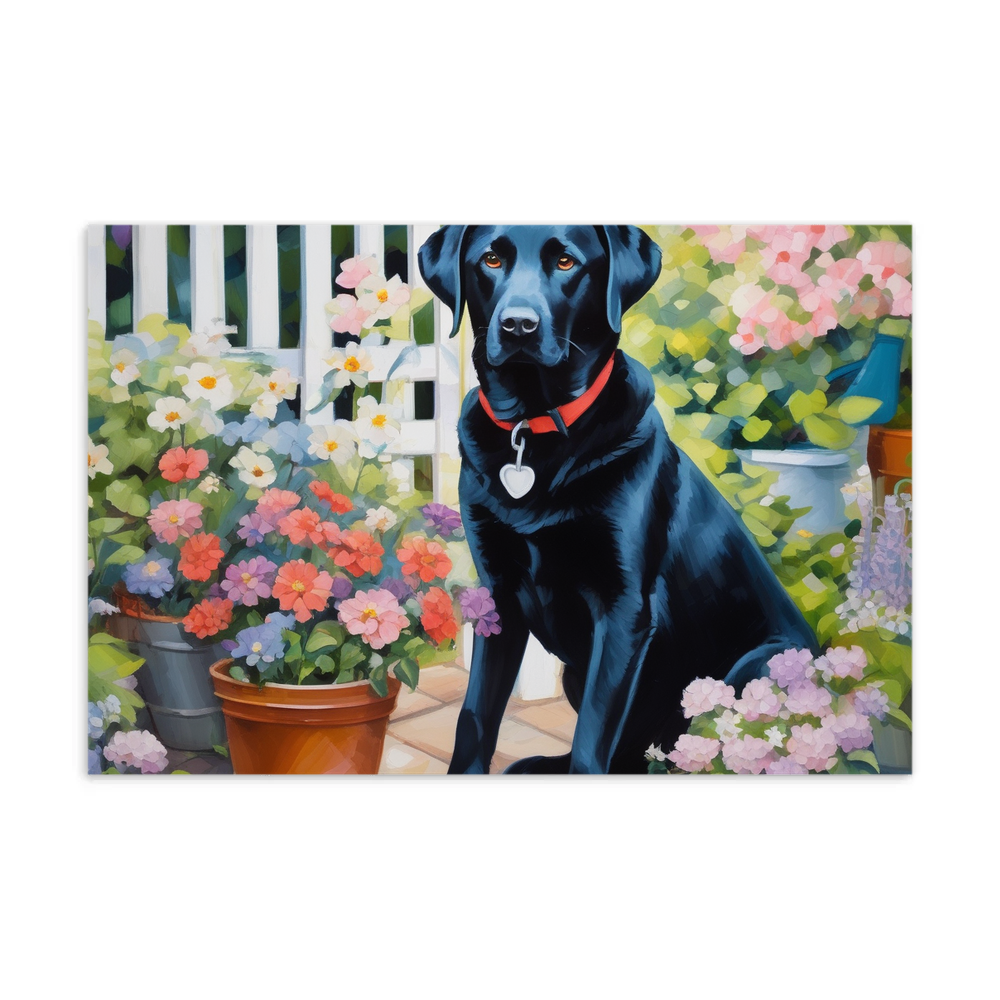 PugMug Custom Black Labrador Retriever Postcard