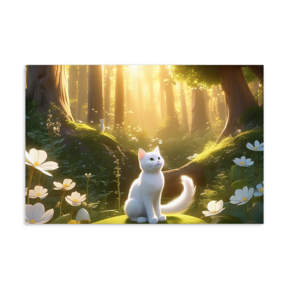 PugMug Custom White Companion Cat Postcard