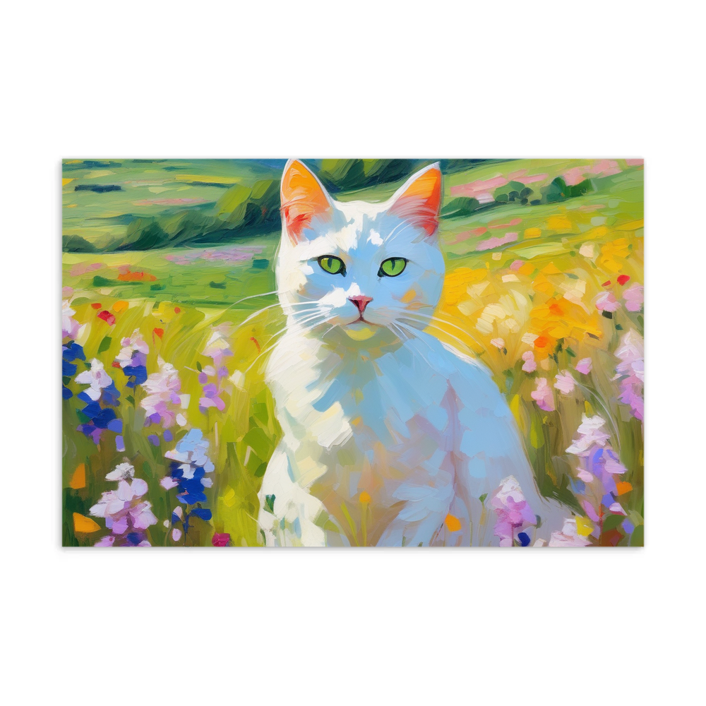 PugMug Custom White Companion Cat Postcard