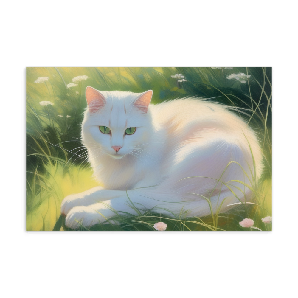 PugMug Custom White Companion Cat Postcard