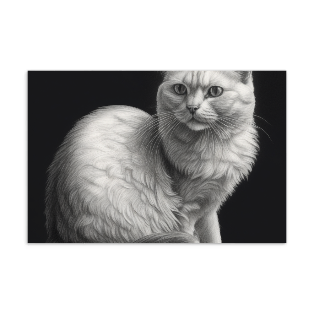 PugMug Custom White Companion Cat Postcard