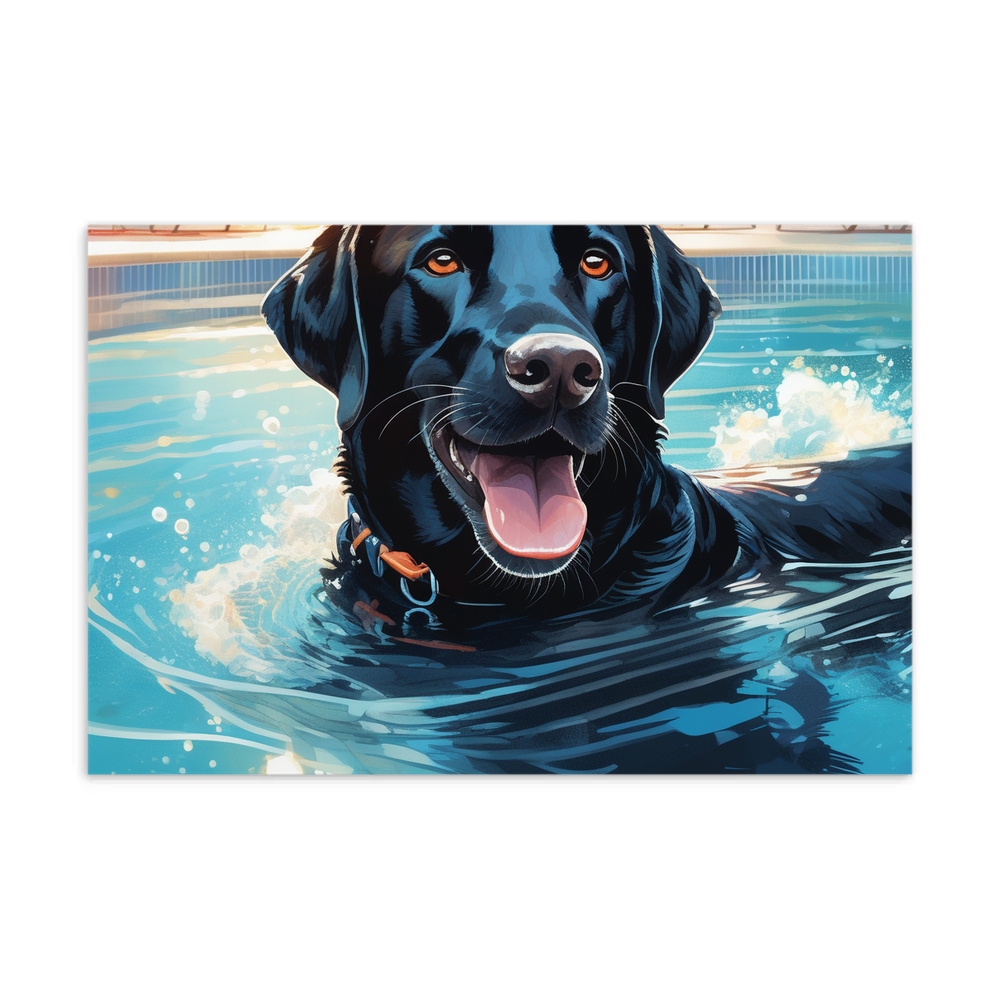 PugMug Custom Black Labrador Retriever Postcard