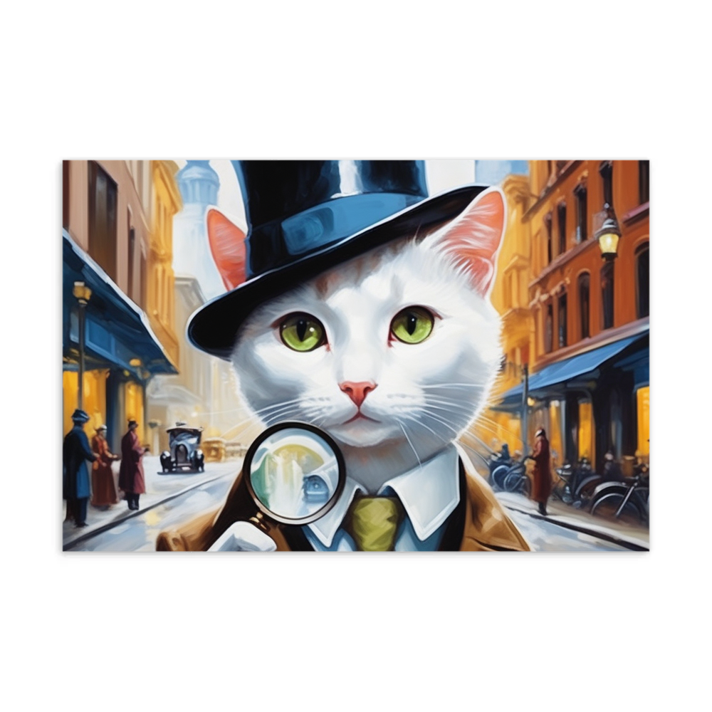 PugMug Custom White Companion Cat Postcard