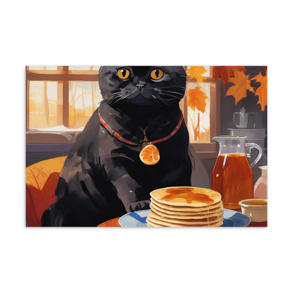 PugMug Custom Black Scottish Fold Cat Postcard