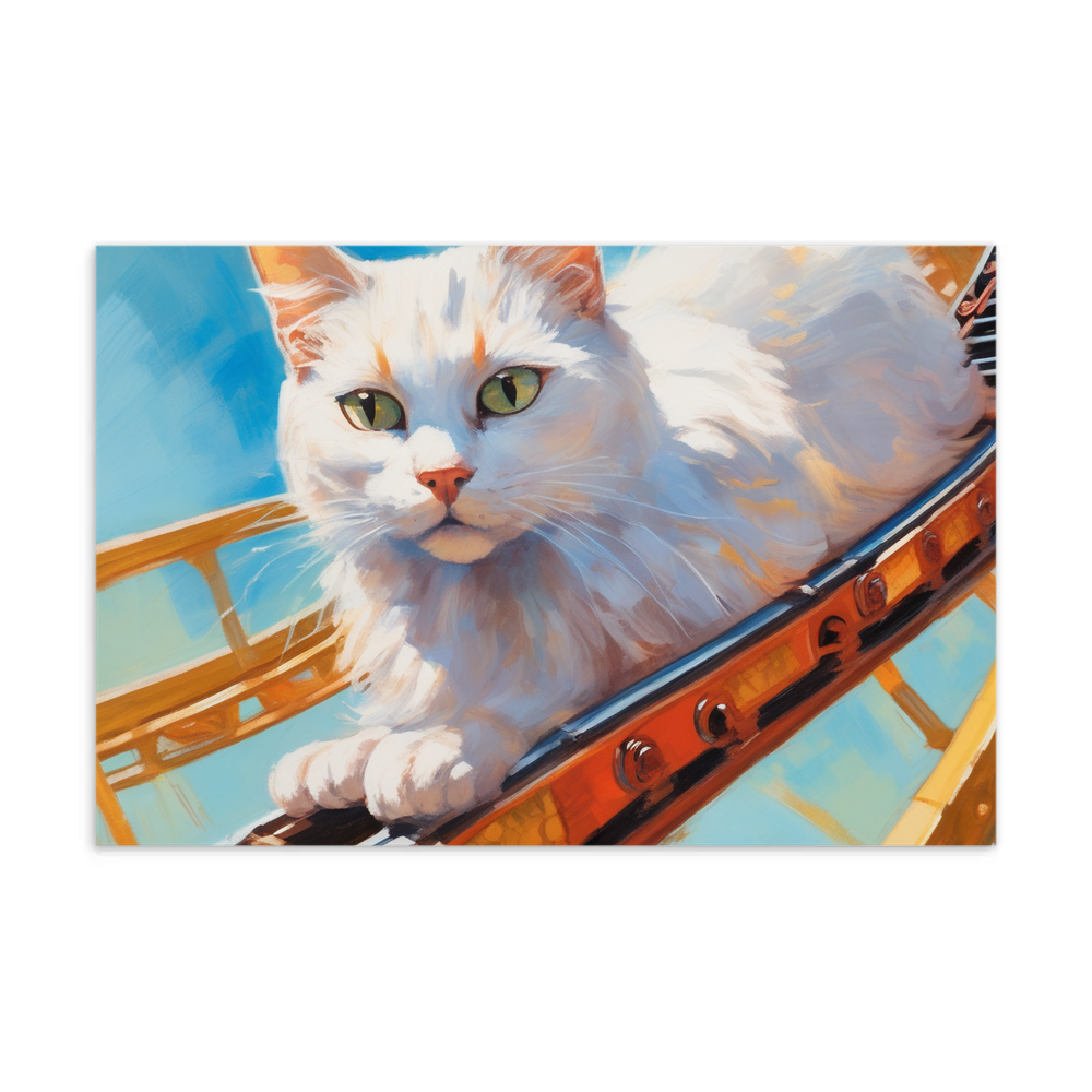 PugMug Custom White Companion Cat Postcard
