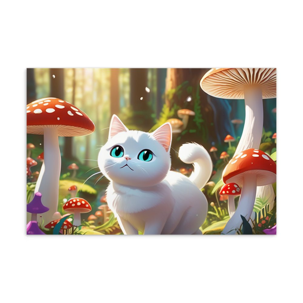 PugMug Custom White Companion Cat Postcard