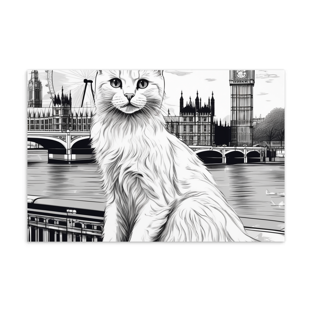 PugMug Custom White Companion Cat Postcard
