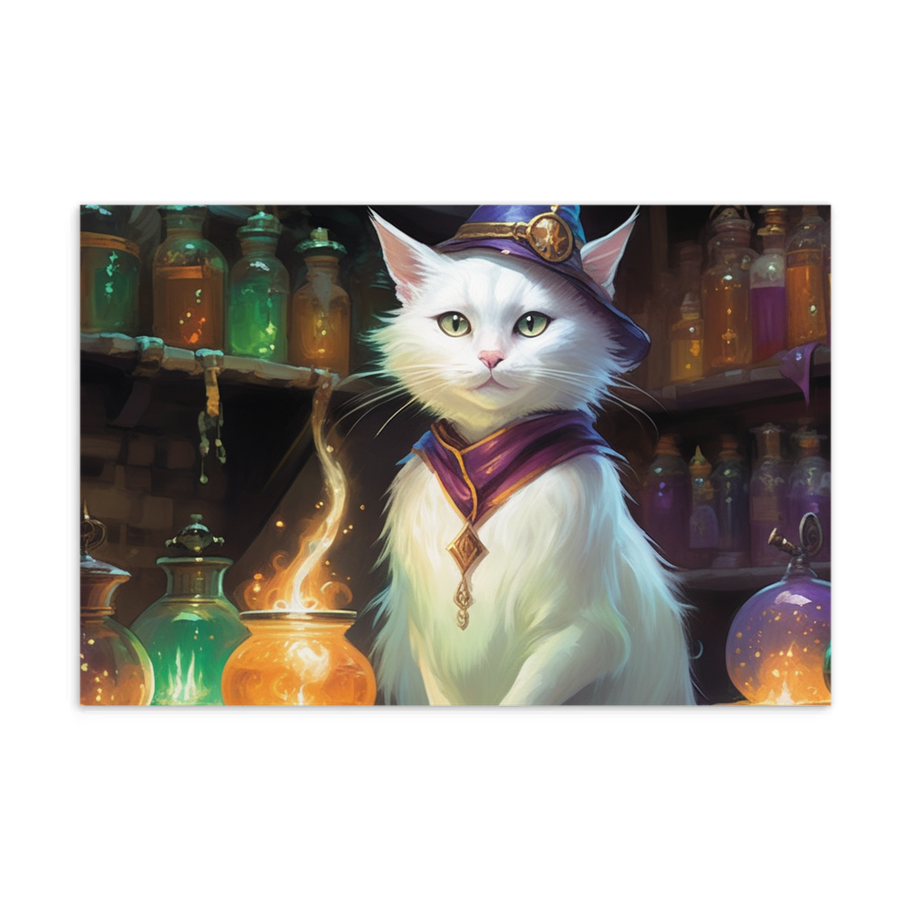 PugMug Custom White Companion Cat Postcard