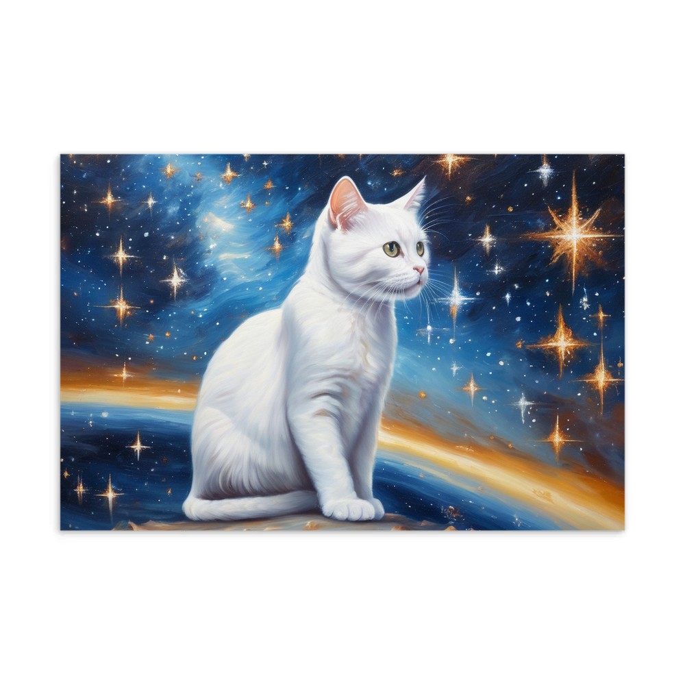 PugMug Custom White Companion Cat Postcard