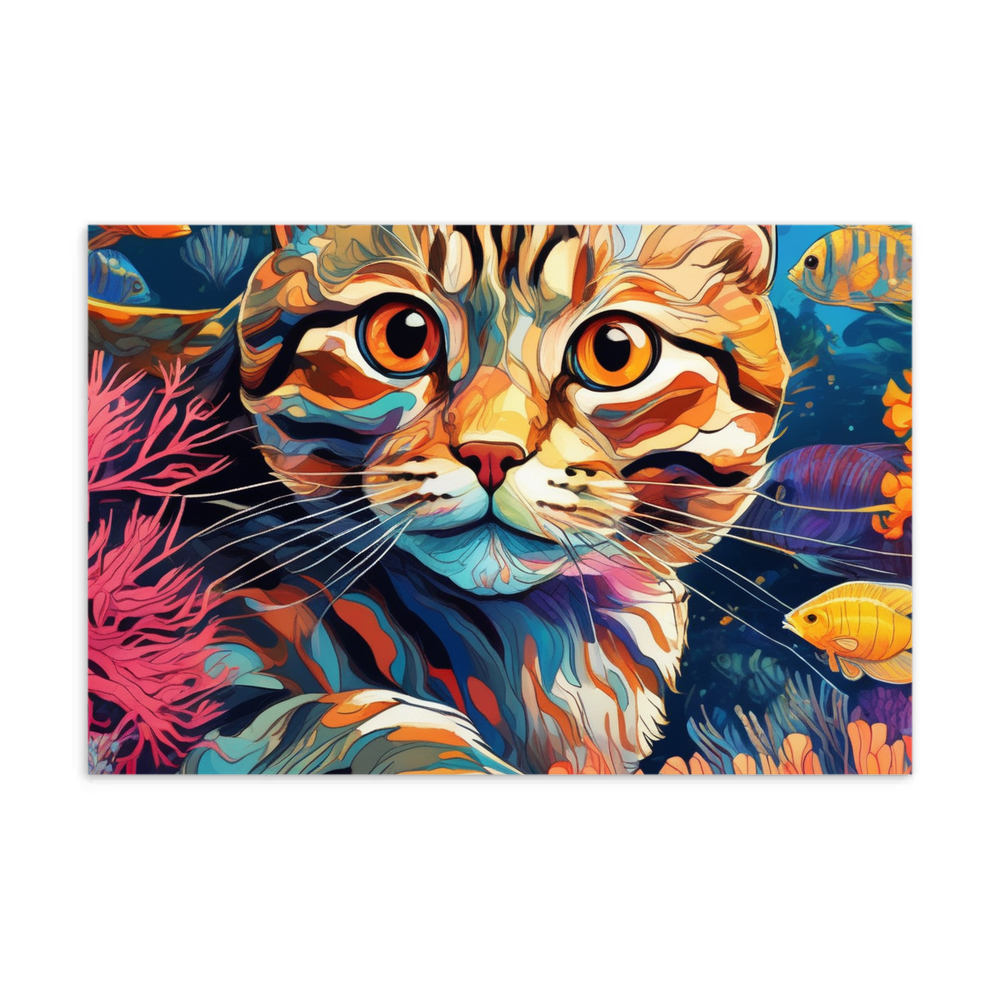 PugMug Custom Tabby Scottish Fold Cat Postcard