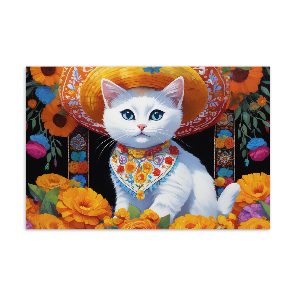 PugMug Custom White Companion Cat Postcard