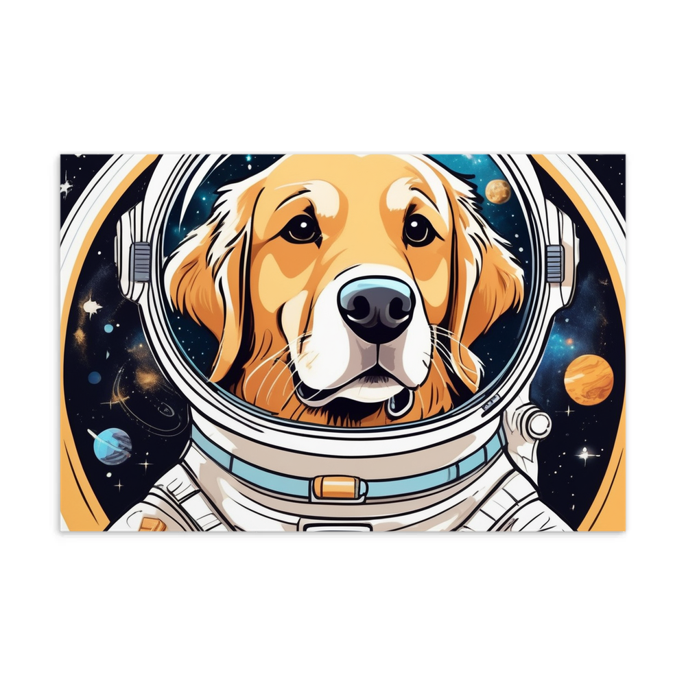 PugMug Custom Golden Retriever Postcard