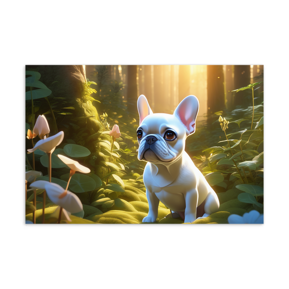 PugMug Custom White French Bulldog Postcard