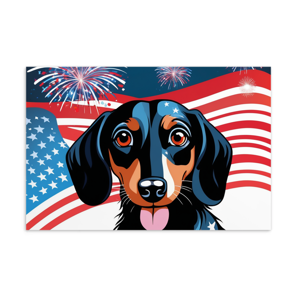 PugMug Custom Black Dachshund Postcard