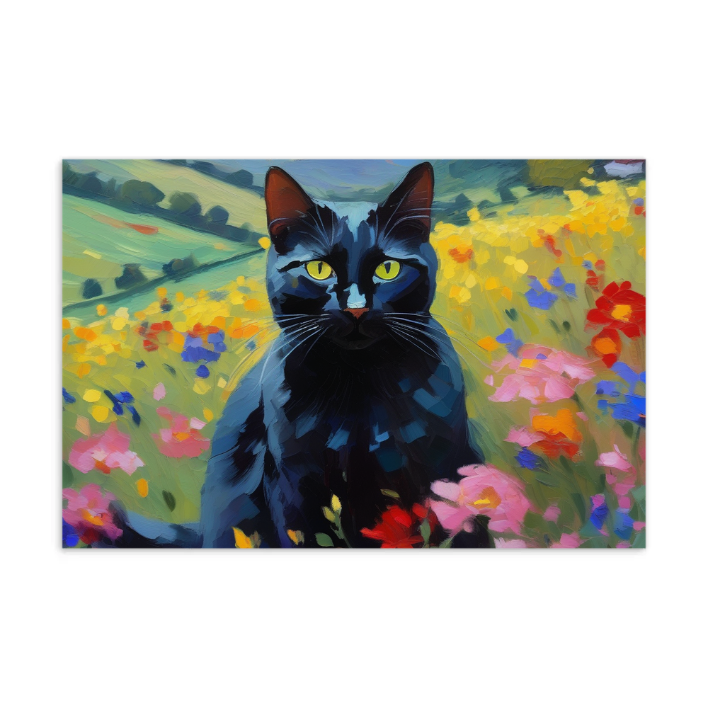 PugMug Custom Black Companion Cat Postcard
