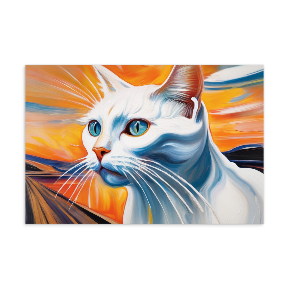 PugMug Custom White Companion Cat Postcard