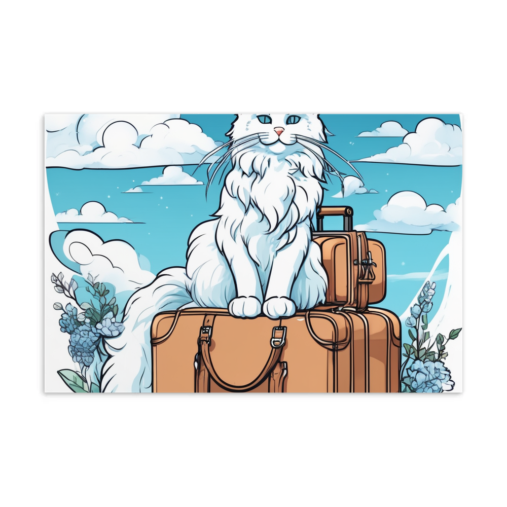 PugMug Custom White Maine Coon Cat Postcard