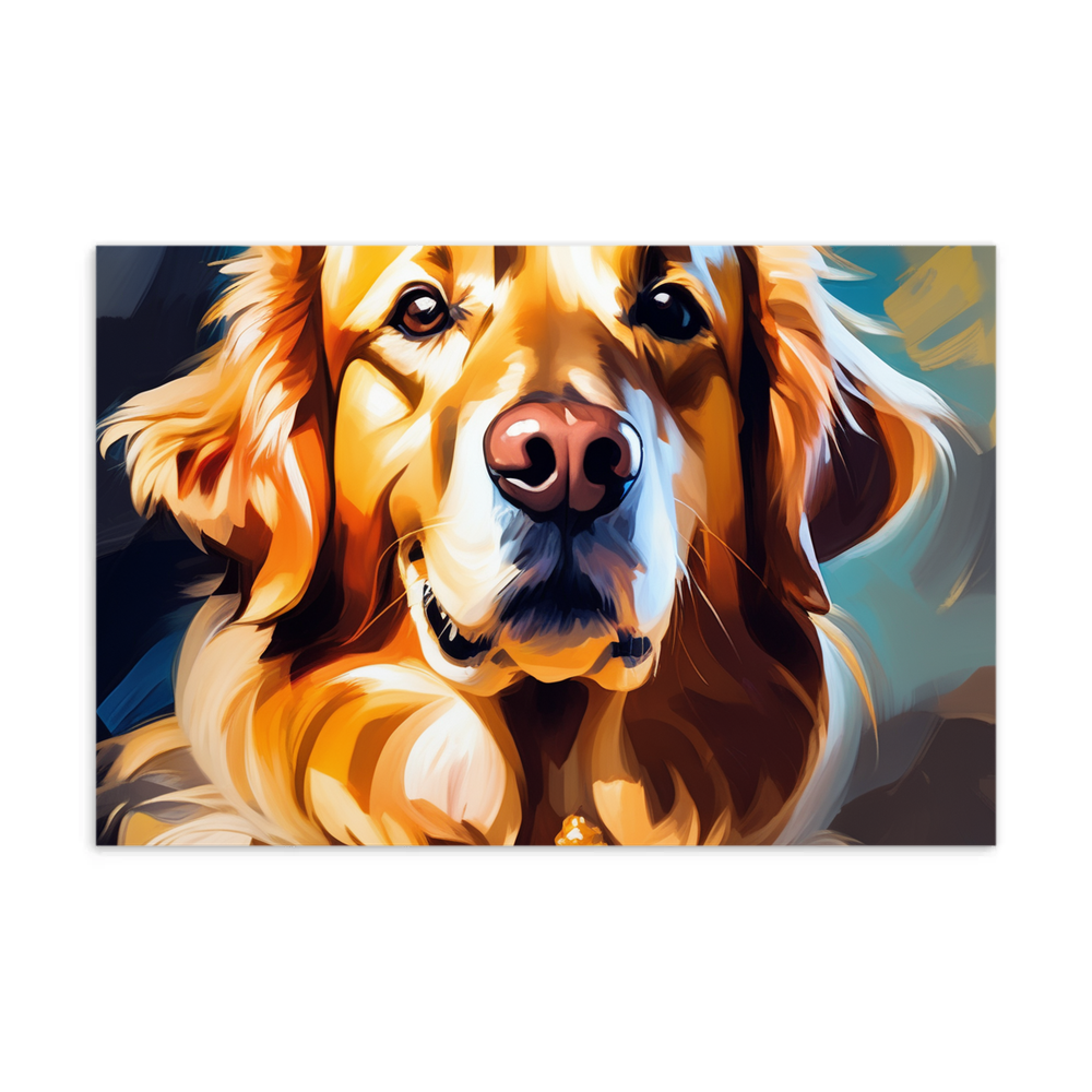 PugMug Custom Golden Retriever Postcard
