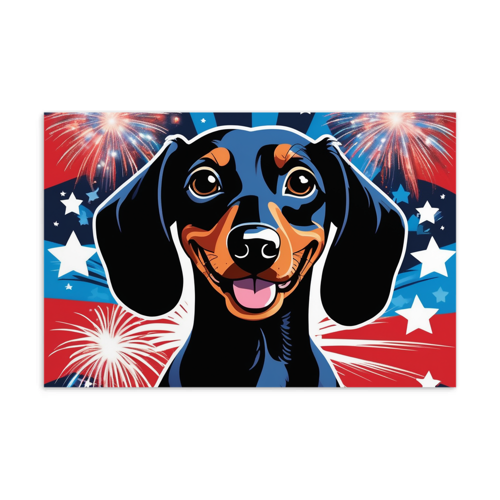 PugMug Custom Black Dachshund Postcard