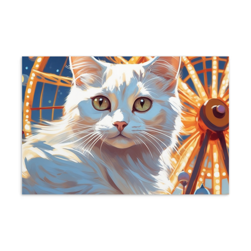 PugMug Custom White Companion Cat Postcard