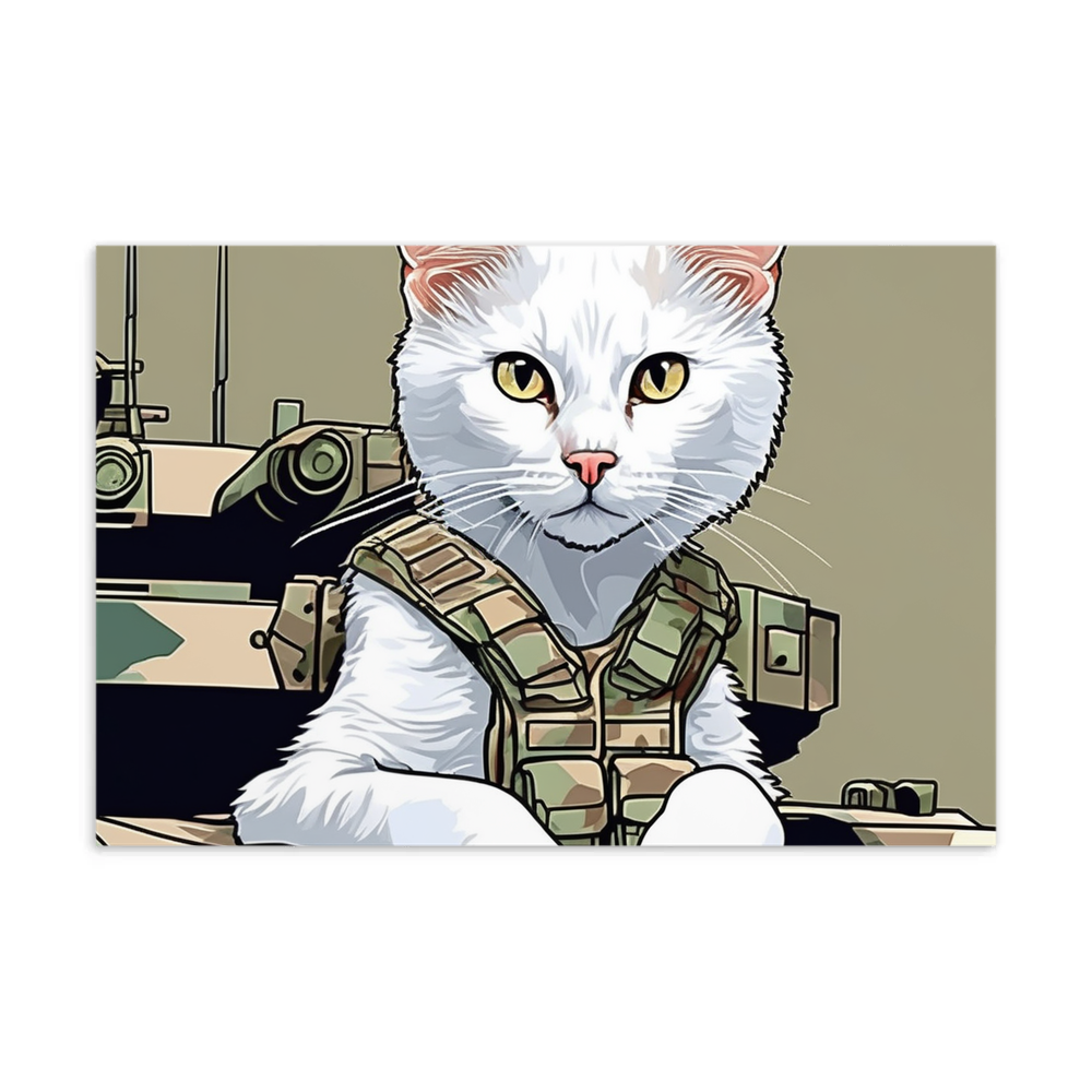 PugMug Custom White Companion Cat Postcard