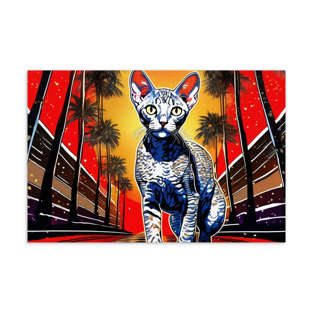 PugMug Custom Tabby Devon Rex Cat Postcard
