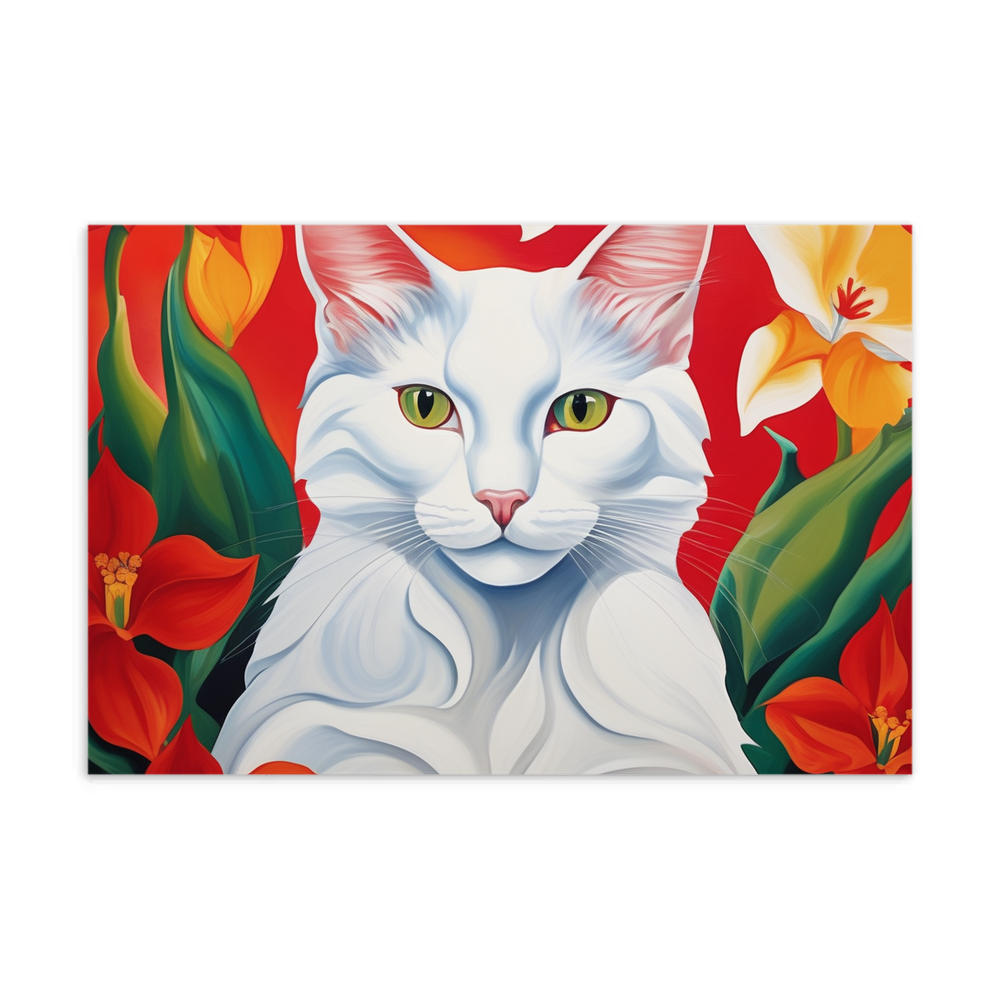PugMug Custom White Companion Cat Postcard