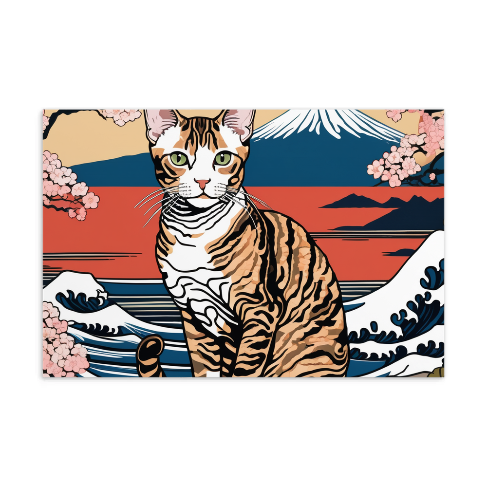 PugMug Custom Tabby Devon Rex Cat Postcard
