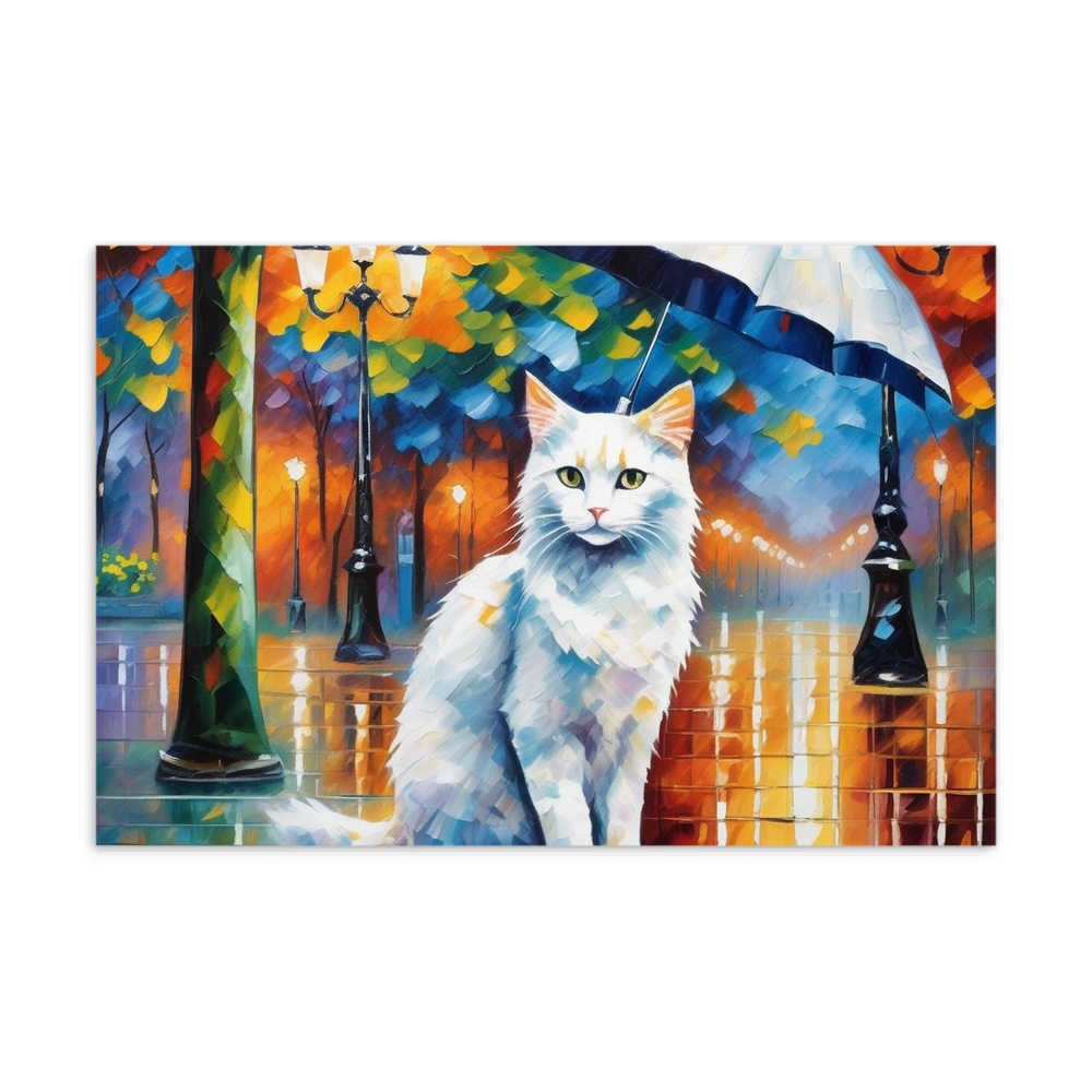 PugMug Custom White Companion Cat Postcard