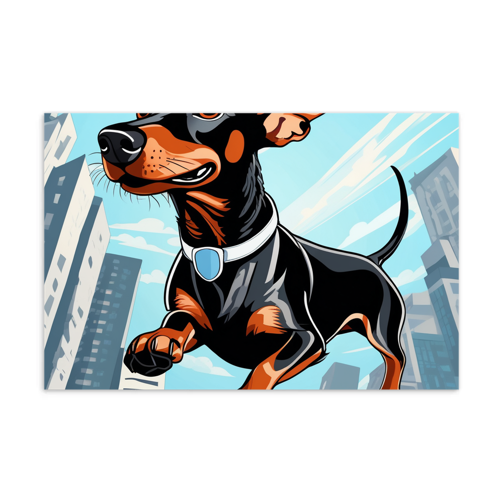 PugMug Custom Black Dachshund Postcard