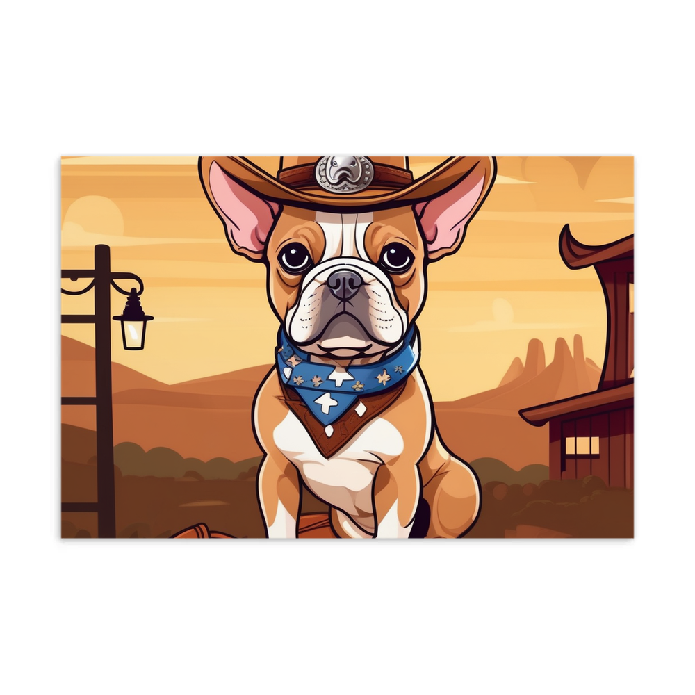 PugMug Custom Tan French Bulldog Postcard