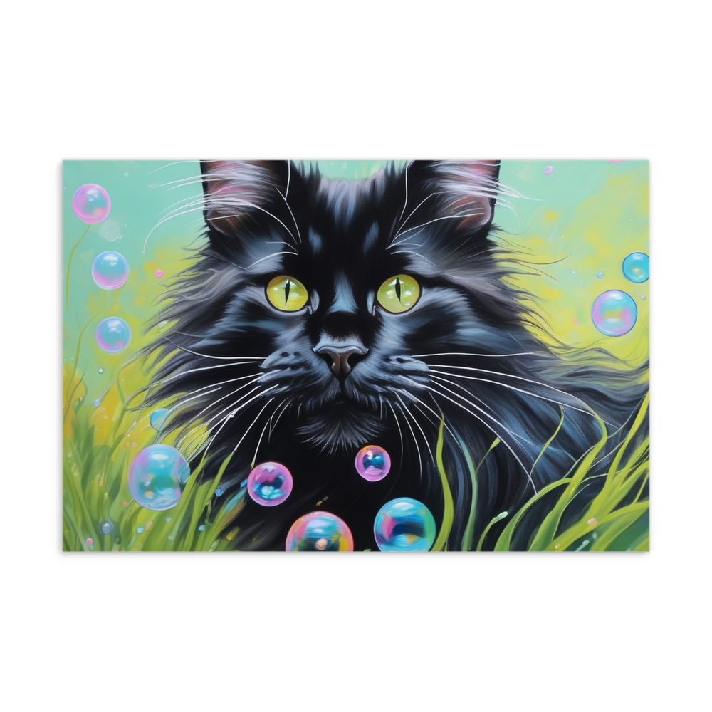 PugMug Custom Black Maine Coon Cat Postcard