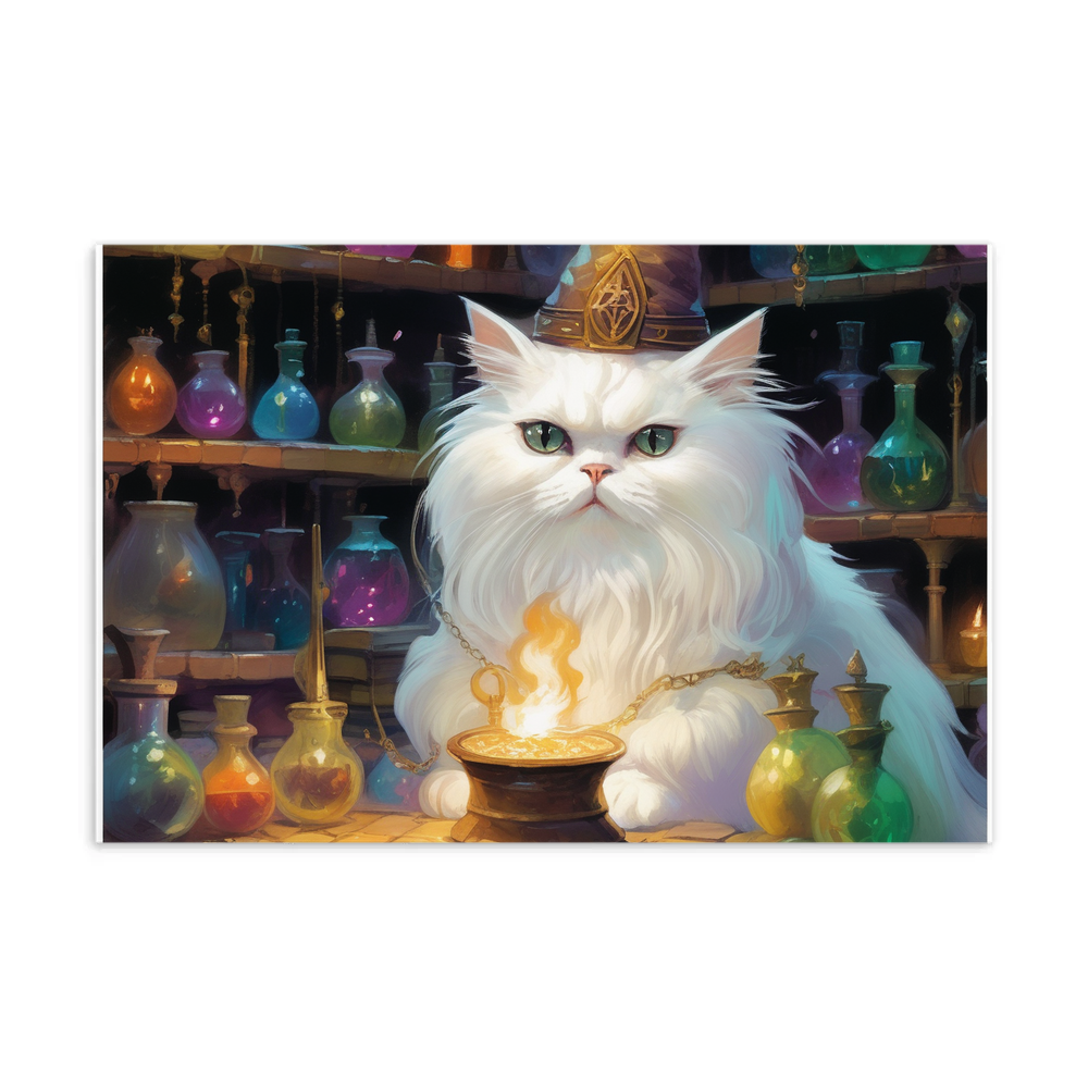 PugMug Custom White Persian Cat Postcard